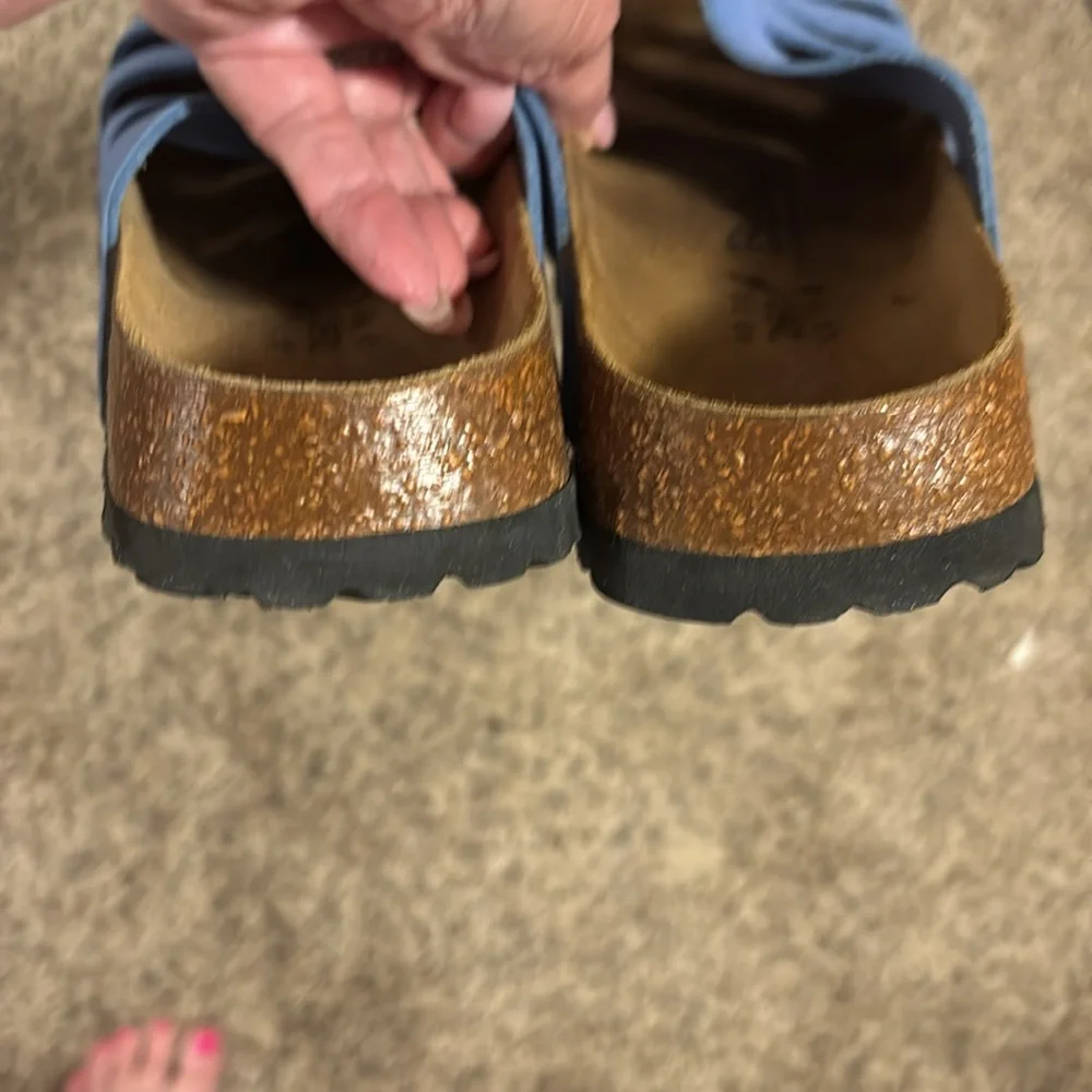 Women's Blue Slide Sandals - Comfortable Casual Slip-On